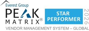Vendor Management System 2026 - Global - PEAK Matrix Award Logo - Star Performer